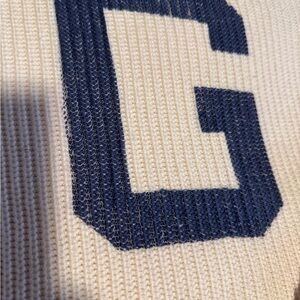 Knit Gap Sweater Cream and Blue Sweater